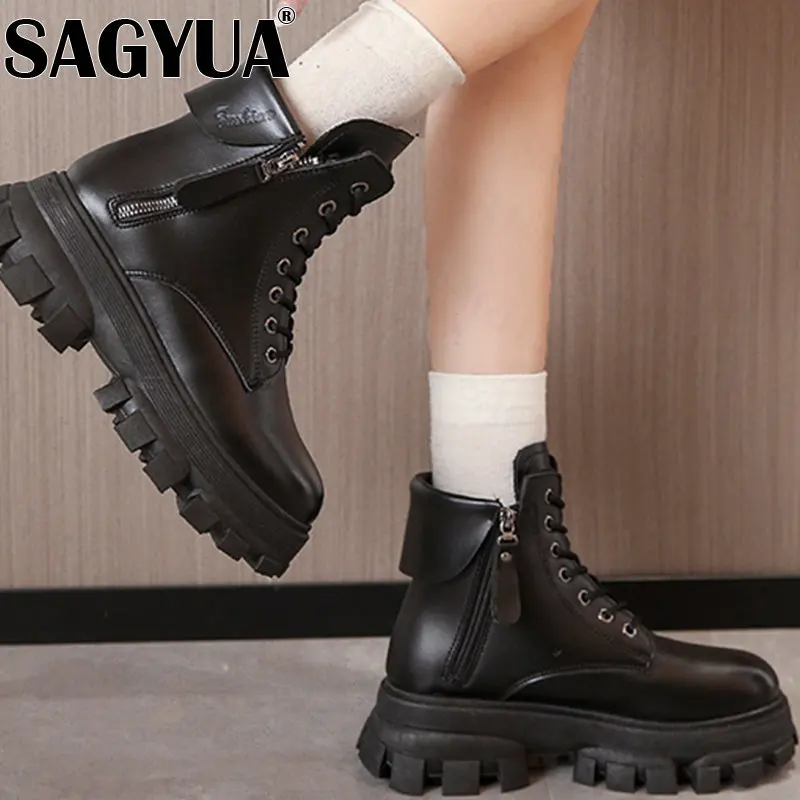 

2022 New Fashion Goth Cross Tied Platform Ankle Women Shoes Gladiator Winter Chelsea Boots Chunky Casual Thick Mujer Zapatos