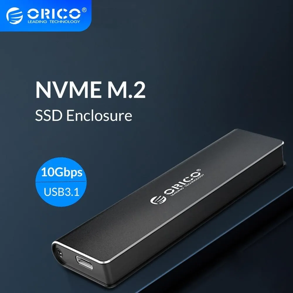 

Корпус для твердотельного накопителя ORICO M.2 NVME, USB Type C, USB, поддержка 10 Гбит/с, UASP M.2 USB NVME, алюминиевый корпус для жесткого диска