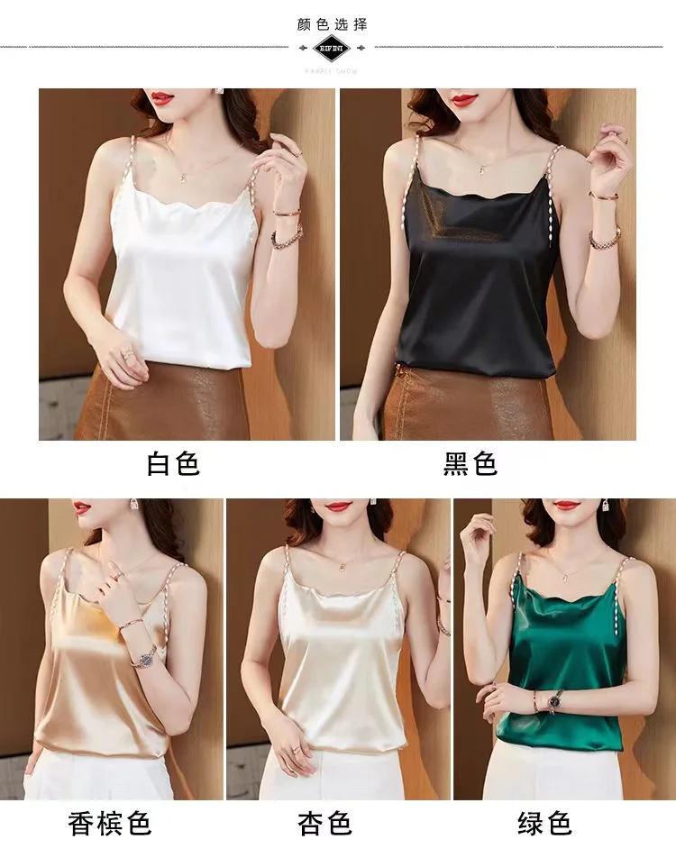 

2022 Summer New Arrivals Fashion Bohemian Style Sexy Suspender Women's Wear Skinny Sexy V-neck Sleeveless Suspender Vest