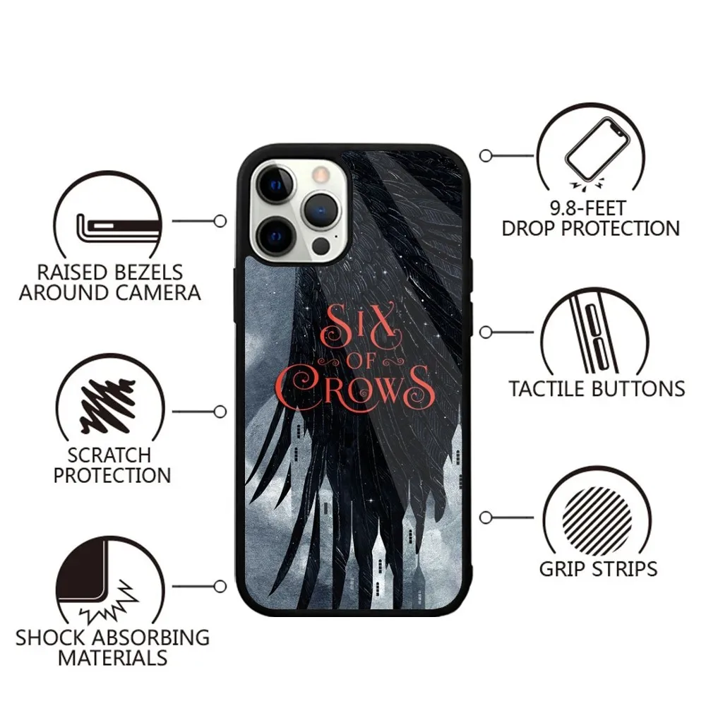 Чехол для телефона Six Of Crows с сильным магнитом IPhone 15 14 13 Pro Max Plus 11 12 мини
