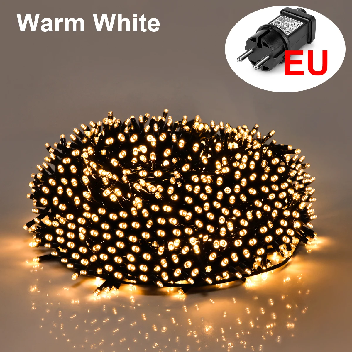 

Светодиодные гирлянды CHNAITEKE теплый белый/разноцветный свет 10-100 м