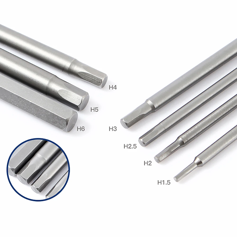 1 шт./7 шт. шестигранные ключи H1 5-H6 Магнитный 6 мм с круглым хвостовиком S2 Сталь 60/100
