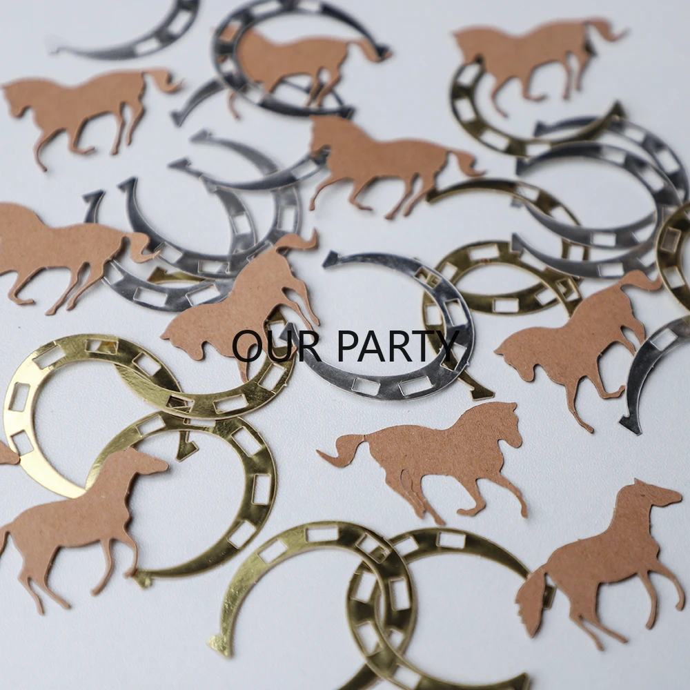 

Бумажное конфетти ковбойская подкова для праздника