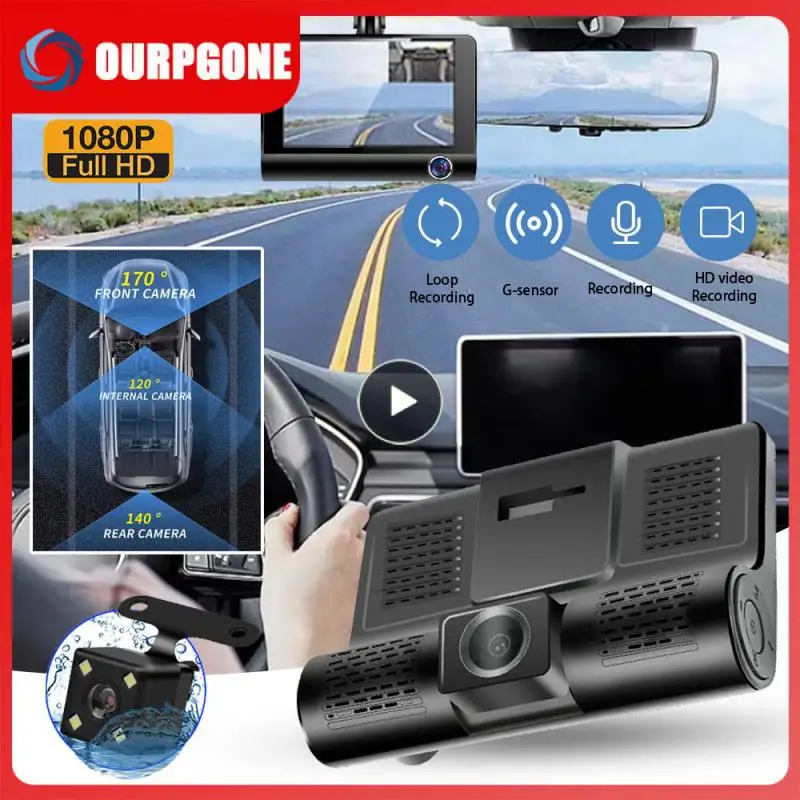 

Three Cameras Three-camera Recorder Universal Night- Tachograph Portable Advanced Dvr Dash Cam Car Accessories 1080p Hd