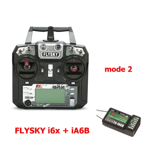 Радиопередатчик FLYSKY FS-I6X I6X 2,4G 10CH AFHDS 2A Mode1 / Mode2 с приемником IA6B для радиоуправляемого самолета вертолета FPV дрона