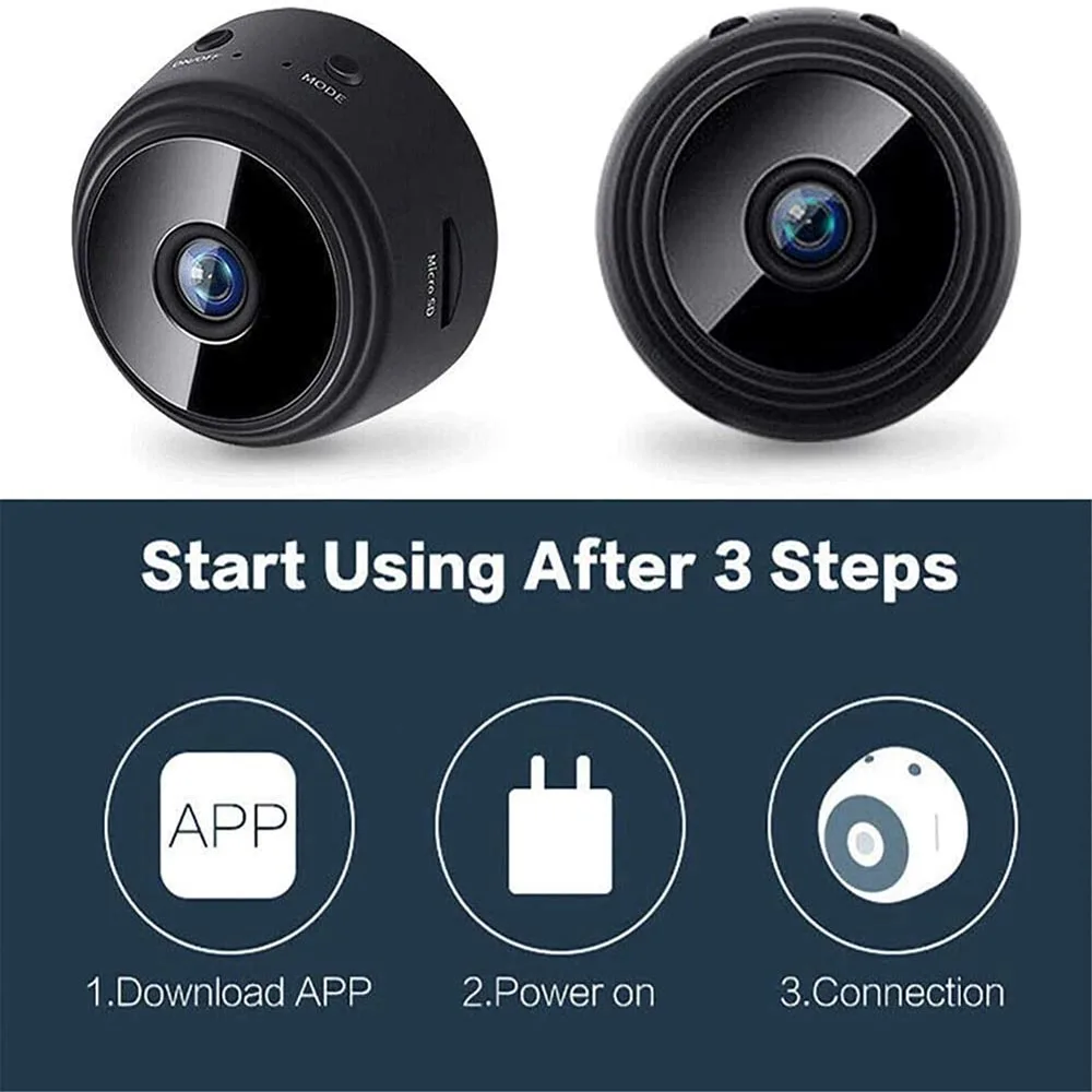 Мини-камера с поддержкой Wi-Fi 1080p HD ночная версия микродиктофон беспроводные