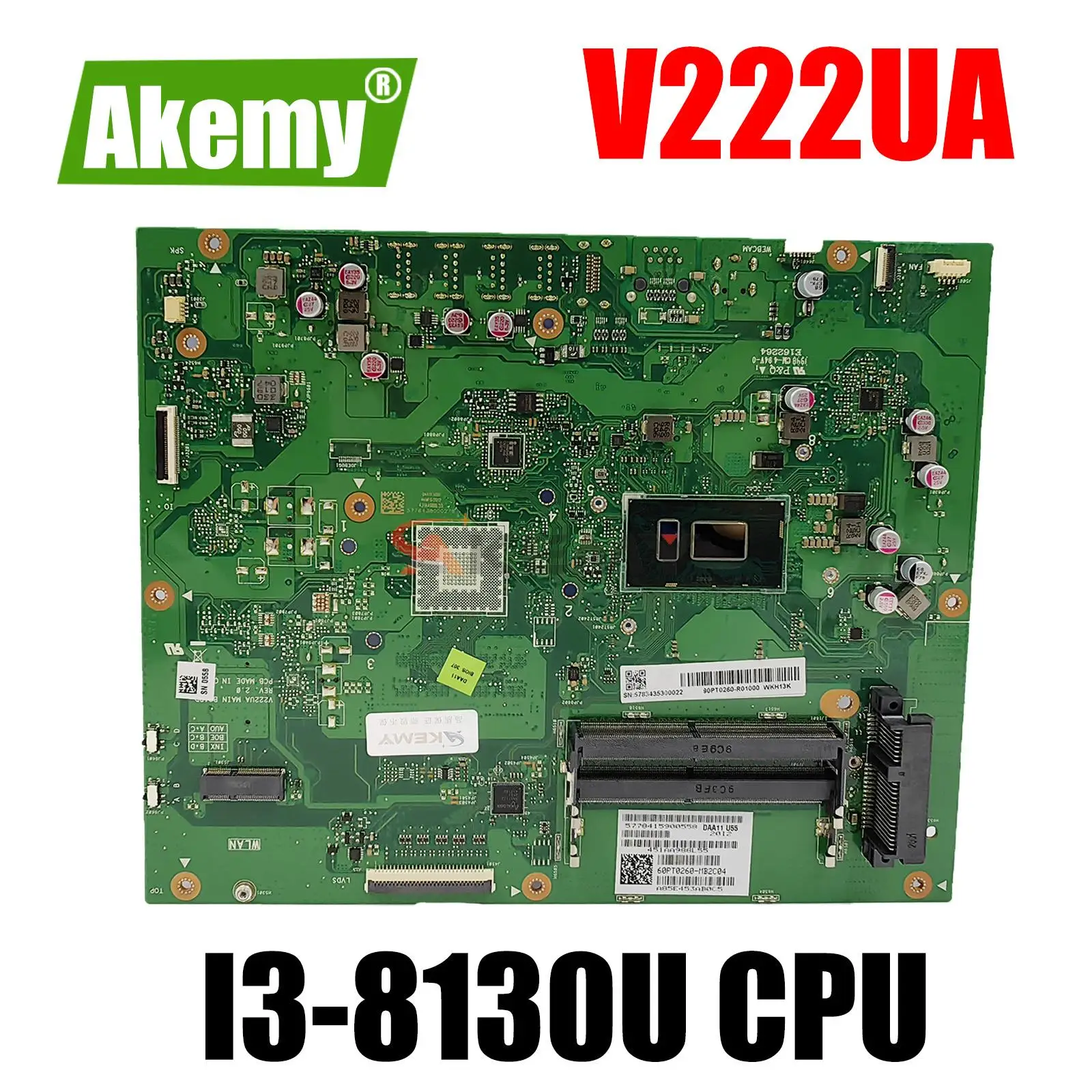 Материнская плата V222UA для ASUS V222U V222UA, материнская плата все-в-одном для настольного компьютера V222UA, материнская плата со стандартным процессором UMA