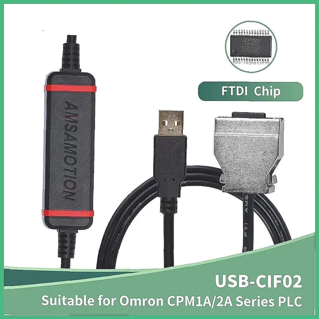 Фото USB-CIF02 Позолоченный кабель для программирования ПЛК Omron CPM1 CPM1A/2A CQM1 C200HS C200HX/HG/HE для передачи данных №2