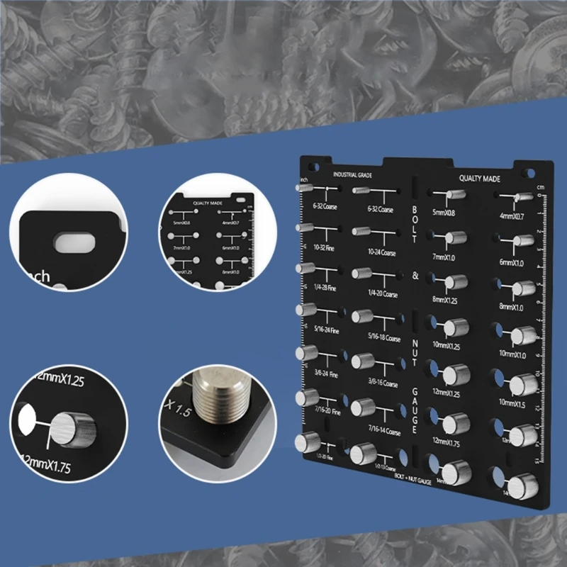 Болт гайка винт инструмент для проверки резьбы измеритель со стандартными 14 и
