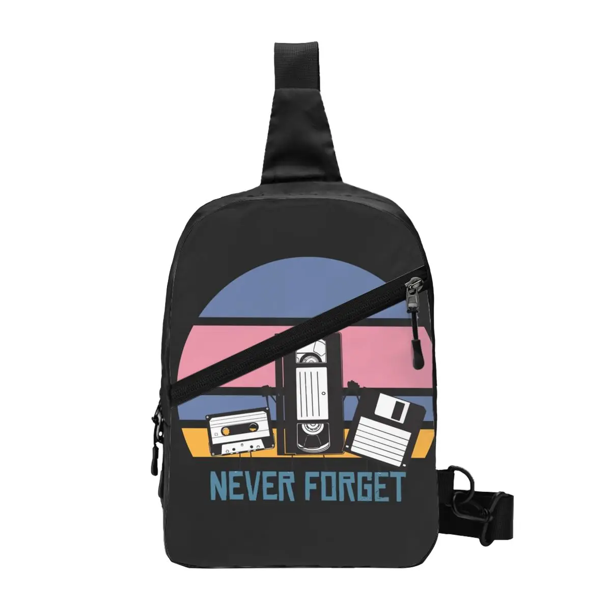 

Pluto Never Forget Chest Bag reminder memory galaxy space planet Streetwear Shoulder Bags Boy Bicycle School Casual Handbags