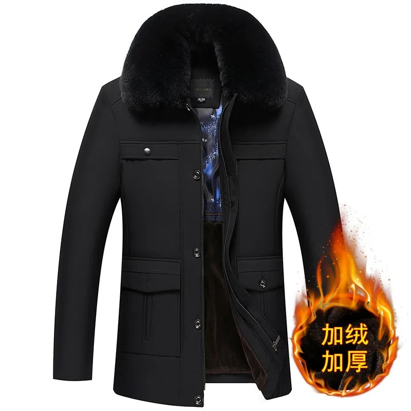 

Men's Cotton Jacket 2023 Casual Cotton Lining Business Casual Tactical Cotton Jacket Men's Thickened Warm Windproof Jacket High