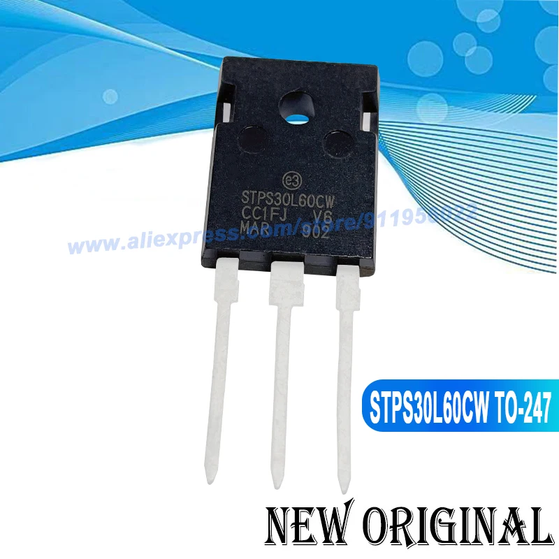 (5 шт.) STPS30L60CW TO-247 60V 30A / STPS80150CW 150V 80A / STPSC20H065CW 650V 20A / STPS4045CP 45V 20A TO-247