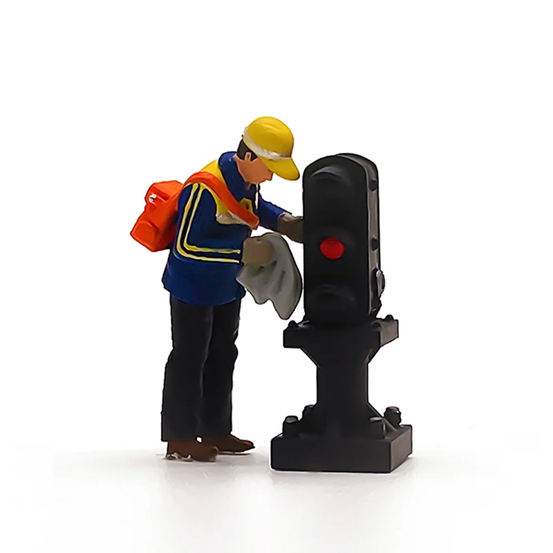 

HO 1/87 Scale Rail Examination Bell Man Worker F Car Vehicle Steam Railway Train Tube Subwary Track Scene Sand Table Display Toy