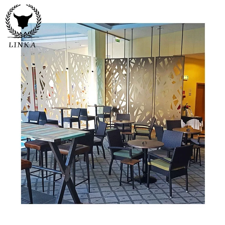 

Room Divider Wall Divider High Quality Decorative Metal Customized Laser Cut Restaurant Screens & Room Dividers Hanging