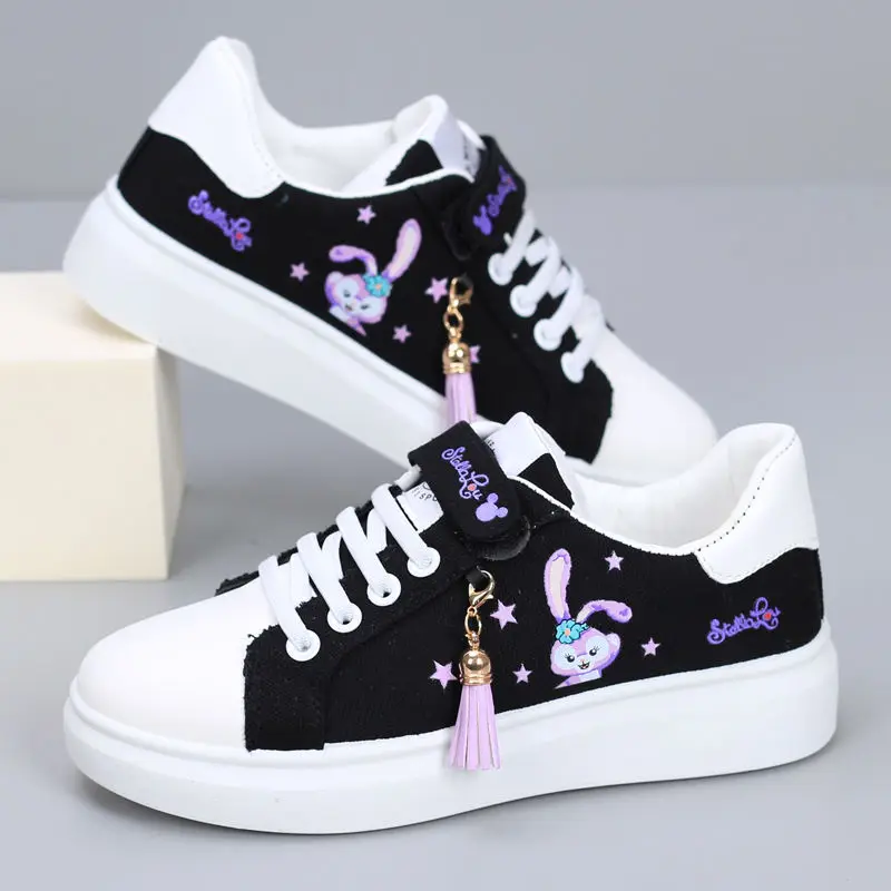 Disney Board Shoes 2023 Spring And Autumn New Children's Shoes Girls Soft Sole Students Middle And Big StellaLou Casual Shoes