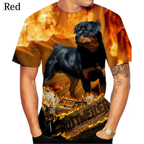 Мужская футболка Rottweiler 3D Print Polyester
