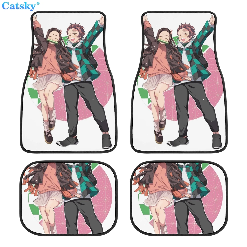 

Ghost Killing Blade Demon Slayer Anime Car Floor Mats, Hippie Car Mat, Car Accessories Gift, Stoner Gift, Retro Car Accessories