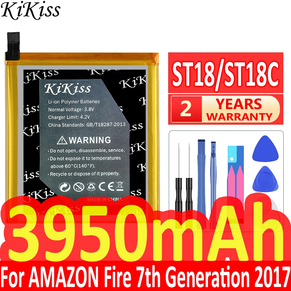 

3950mAh New ST18 ST18C 58-000177 GB-S10-308594-060L Battery For Amazon Fire 7 Fire7 7th Gen 2017 Batteria + Free Tools
