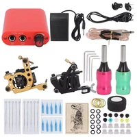 tattoo kit power supply practice skin liner shader coil tattoo machine kit for tattooist for tattoo salon for home for novice