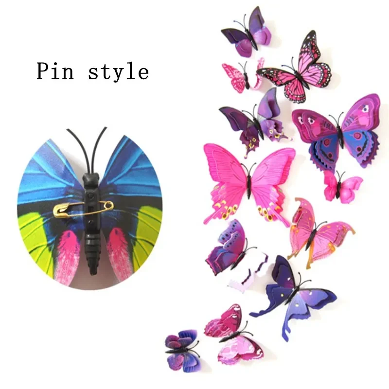 

Набор из 12 декоративных 3D бабочек ПВХ