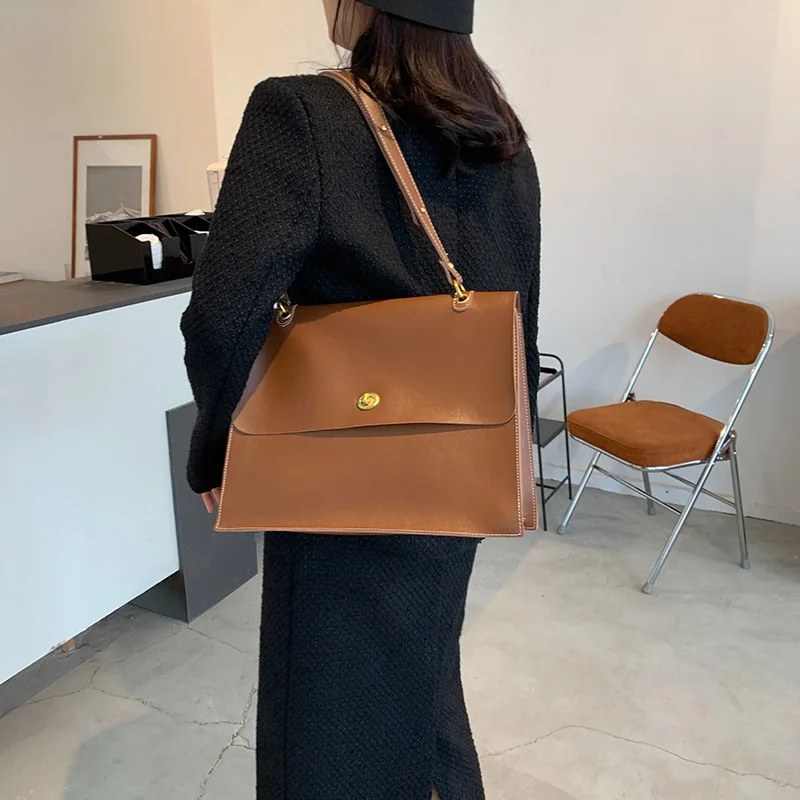 

2022 Women Vintage Shoulder Bag for Women Female PU Leather Womens Bag Designers Luxury Totes Fashion Top-handle Bags Travel Bag
