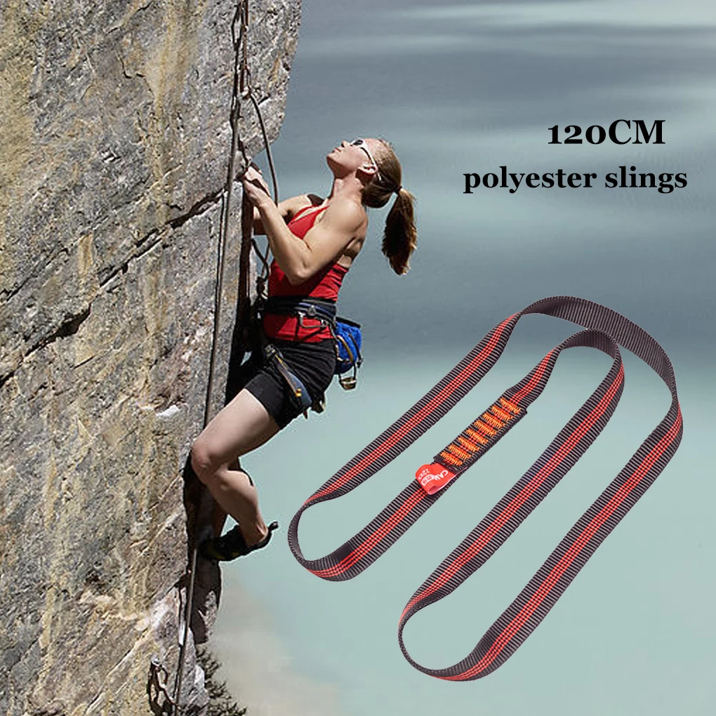 

Rock Climbing Gear Sturdy Professional 120cm Hanging Rope Rigging Slings Safety Belt Climb Sling for Protecting Using