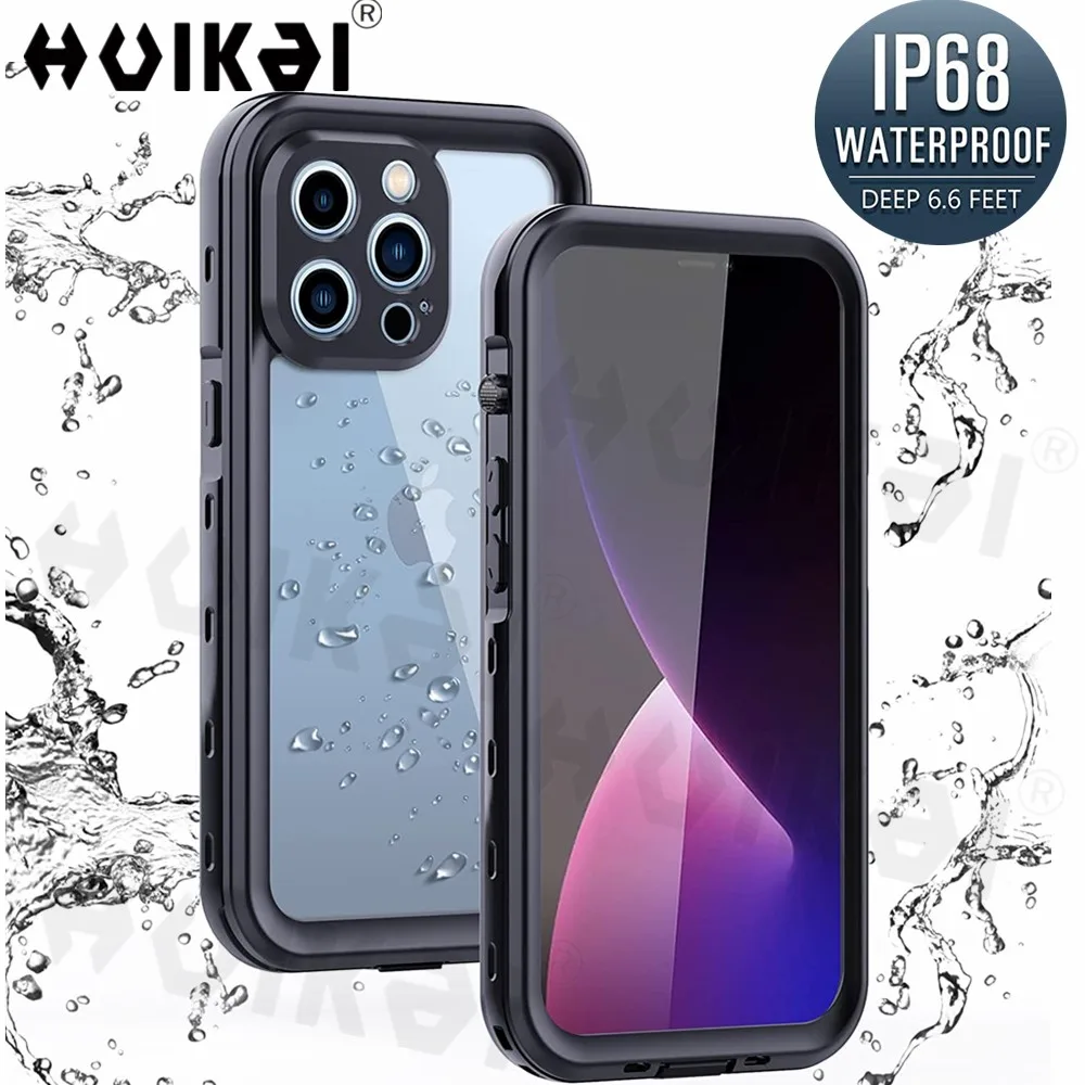 Водонепроницаемый чехол для iPhone 13 Pro Max 12 14 Mini 11 X XS XR IP68 ударопрочный
