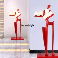 gy modern abstract figure sculpture floor lamp light luxury frp humanoid art welcome floor big decorations