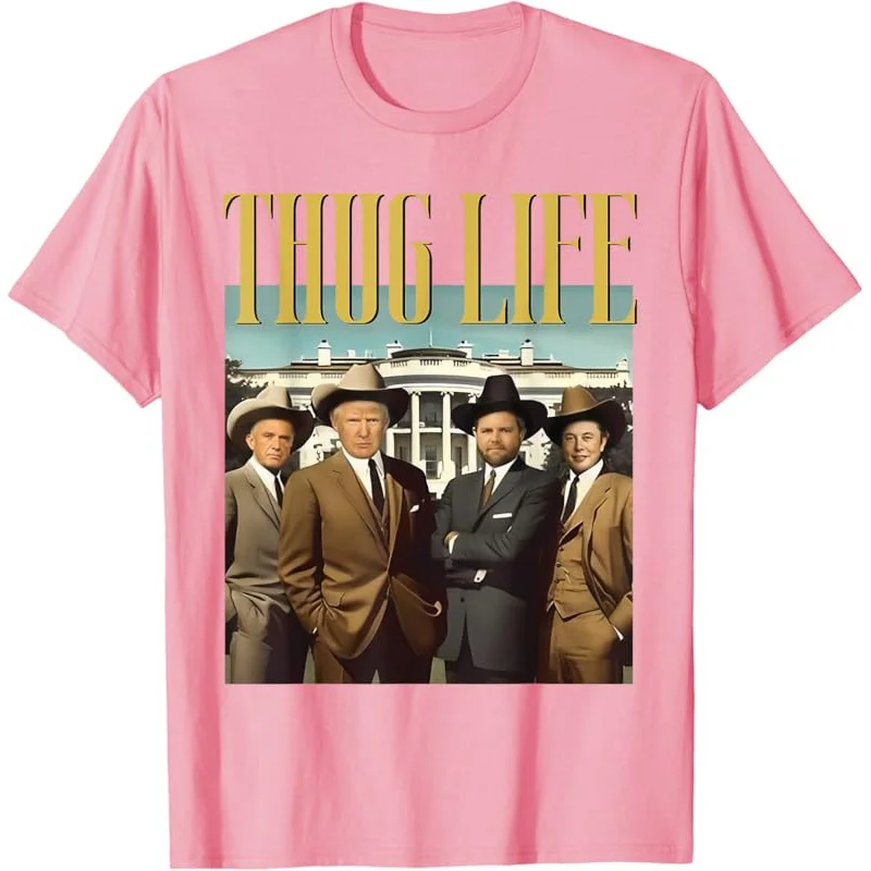 Футболка Элона Thug Life Trump Vance Kennedy 2024 года