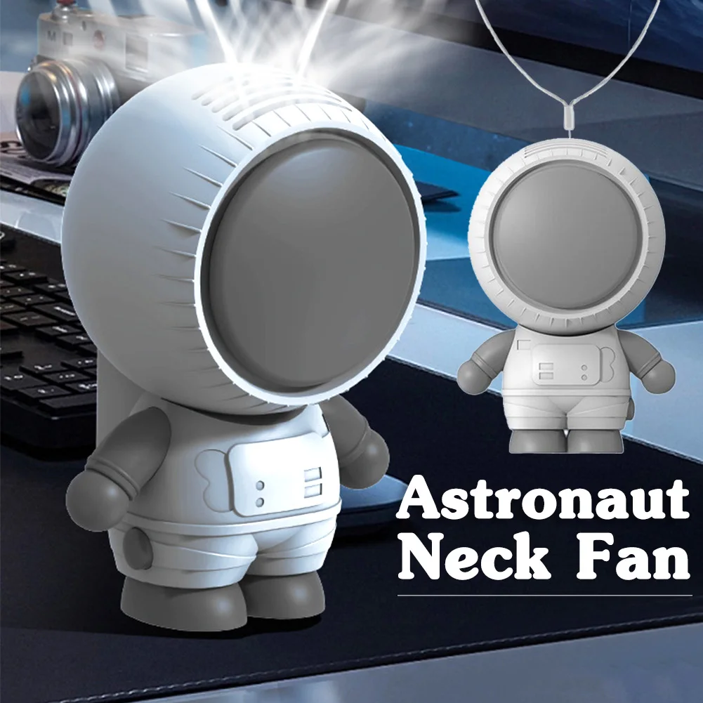 

65W Astronaut Hanging Neck Fan for Desktop Office Badeless Air Cooling Fan Neckband Fan USB Charging Cooler for Camping Fishing