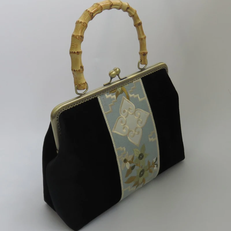 

LIKETHIS Retro Casual Tote Bag for Women Handbag Luxury Brand Velour Appliques Famous Brand Tassel Handbags and Purses Sac Luxe