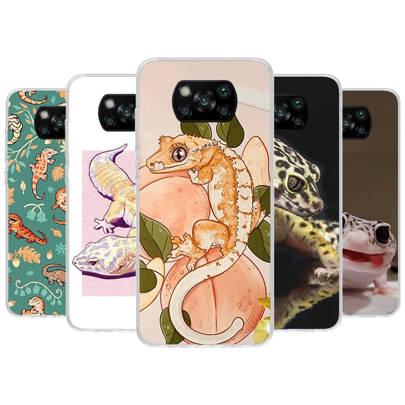 Чехол для телефона Lizards Geckos Xiaomi Poco X6 X5 X4 X3 Nfc F6 F5 Pro F4 Gt F3 F2 F1 M5S M4 M3 5G Fundas Soft Shell