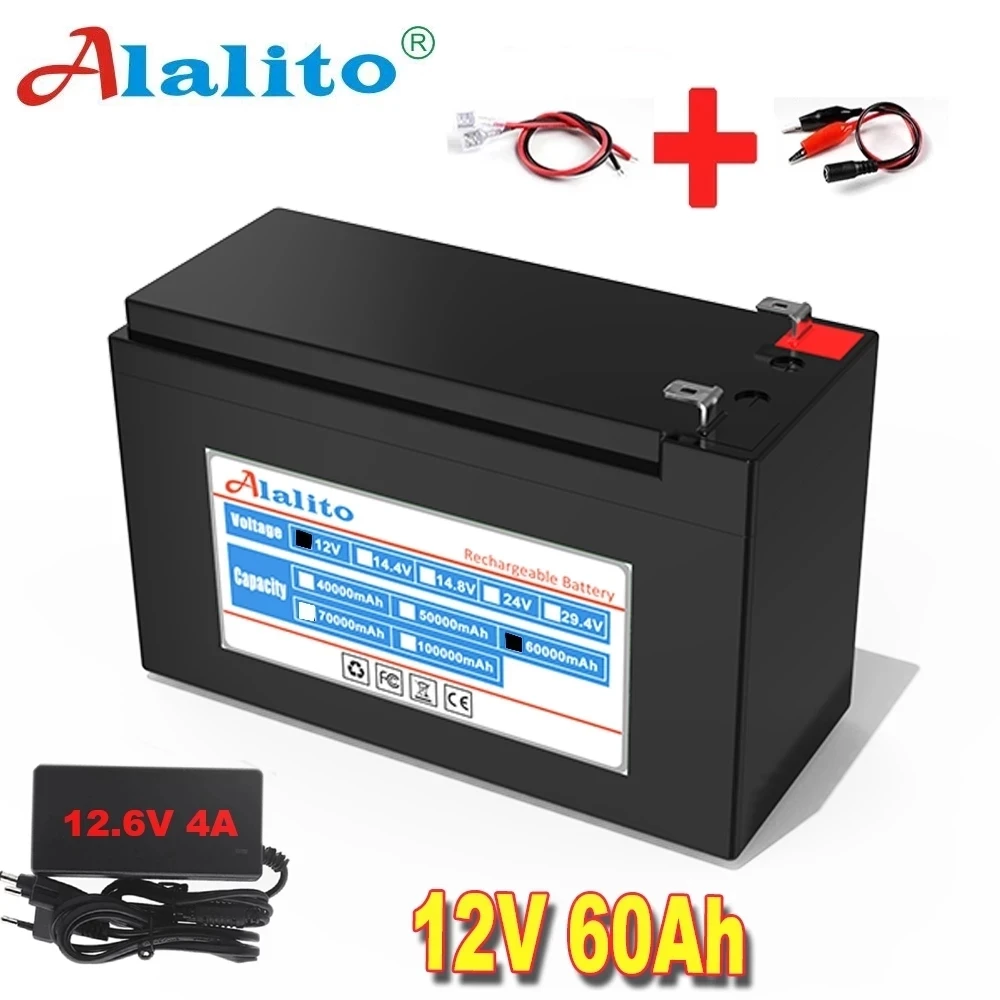 

12 в 60 Ач 18650 литиевый аккумулятор 3S7P встроенный высоковольтный 40 А солнечный уличный фонарь, ксеноновая лампа, резервный источник питания св...