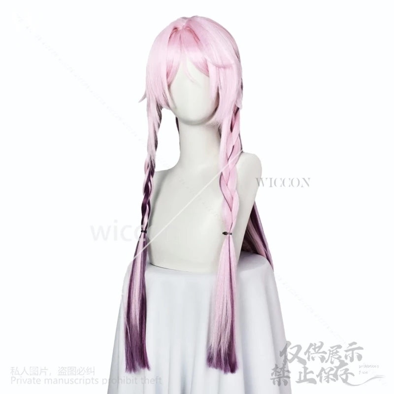 Аниме-игра Genshin Impact карнавальный костюм парик милый розовый фиолетовый длинные