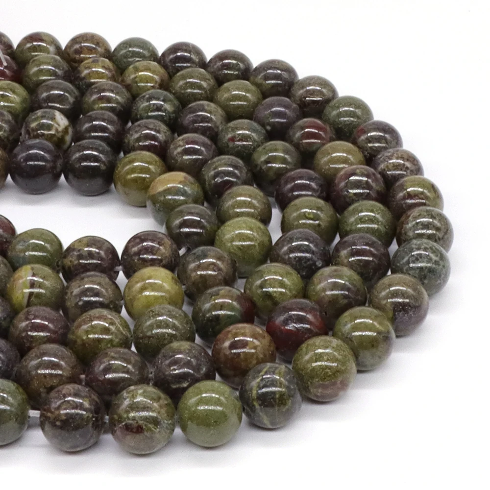 

Natural Stones Dragon Blood Jasper Round Loose Spacer Beads Accessories For Jewelry Making DIY Bracelet Necklace 4-10mm Gemstone