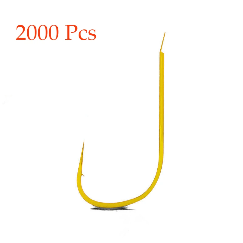 

2000pcs Fishhooks WholeSale By Bulk Gold Sleeve Fish Hook Barbed Carp CrucianFeeder Fishing Accessories Tackles Pesca Jighead