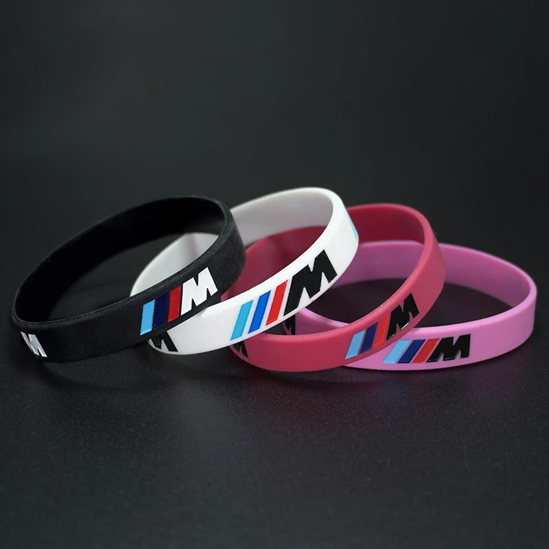 Браслет из силиконовой резины M Power для BMW Emblem M3 M5 X1 X3 X5 X6 E46 E39 E36 E60 Seires Гибкий