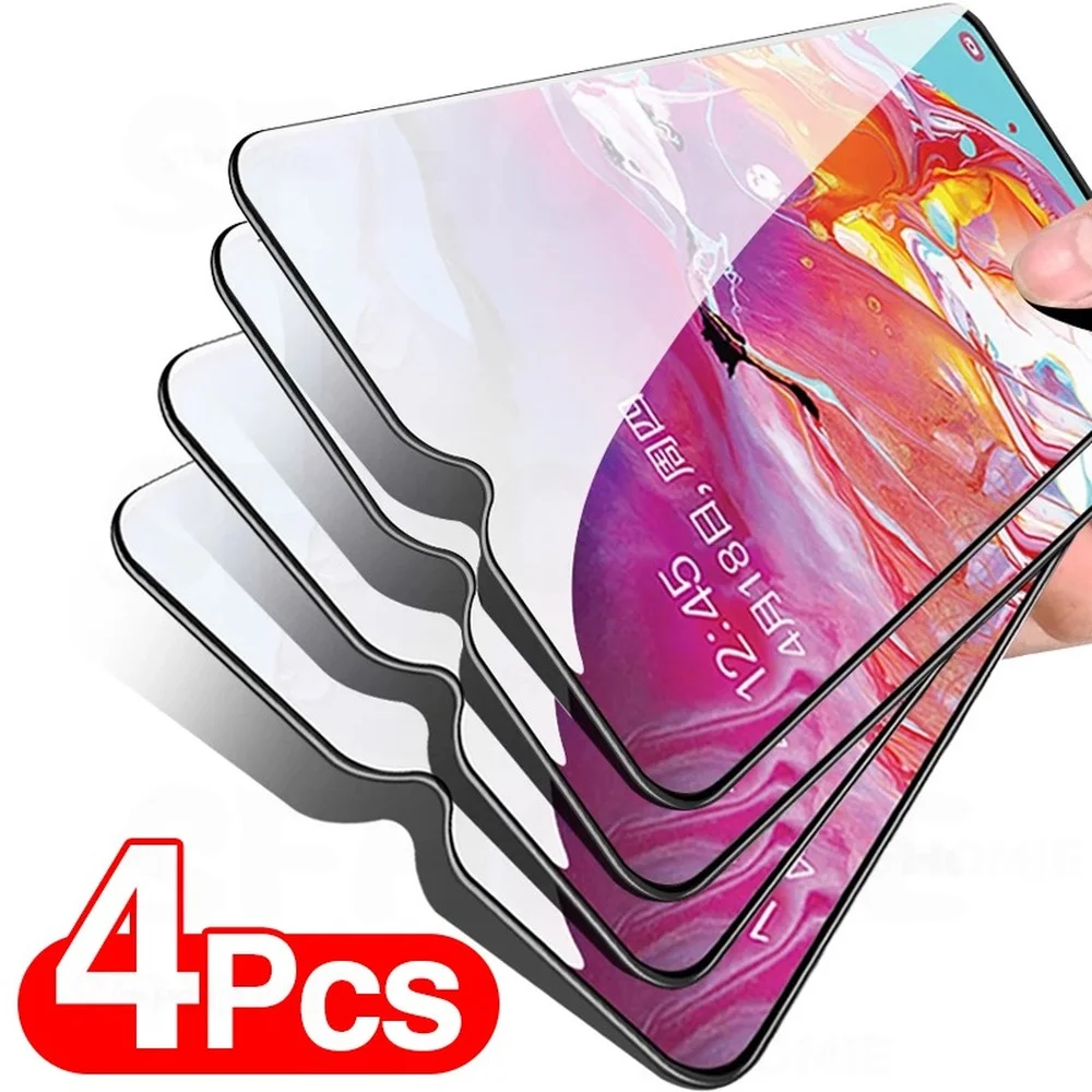 

4Pcs Full Cover Tempered Glass For Xiaomi Redmi Note 10 9 8 Pro Max 9A Screen Protector For Poco X3 Pro NFC F3 Protective Glass