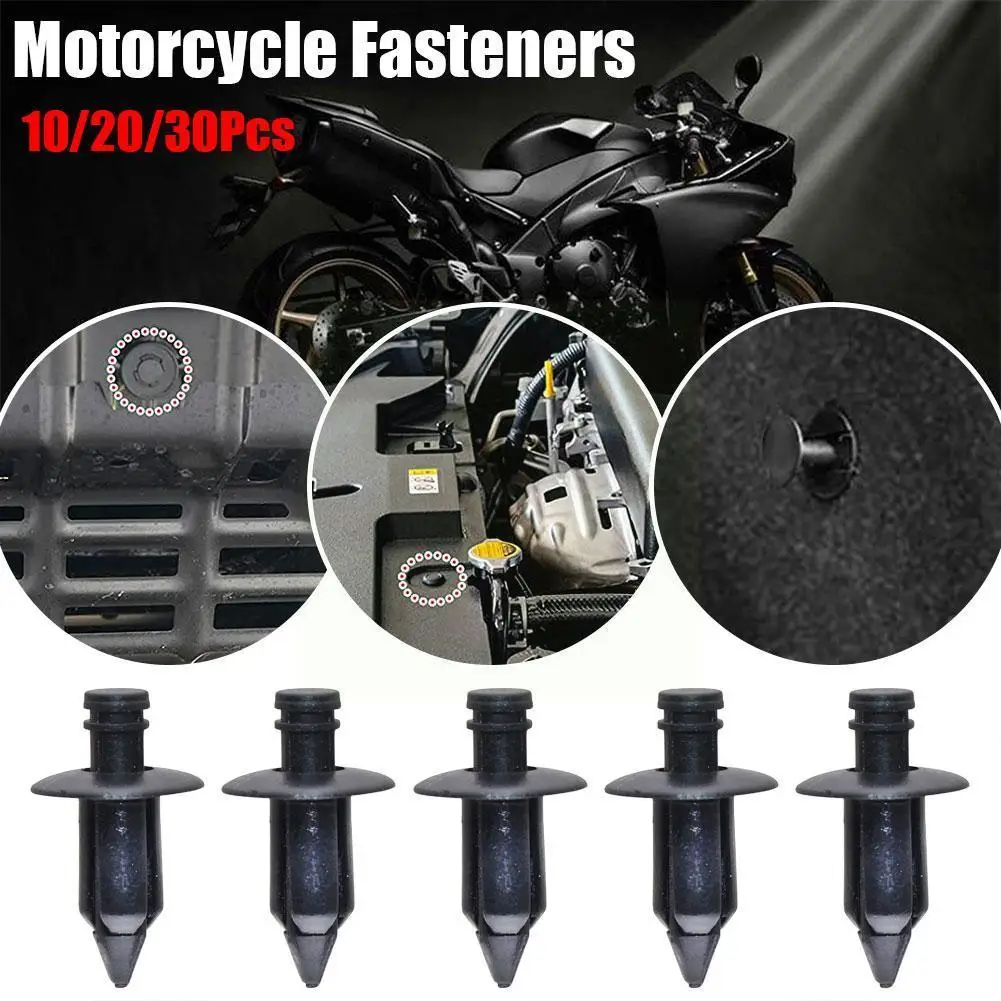 

10/20/30pcs 6mm Black Rivet Fairing Body Trim Panel Fastener Screw Clips For Motorcycle Accessories Parts Dropshippin N8k0