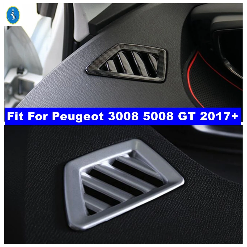 

Front Dashboard Air AC Vent Outlet Cover Fit For Peugeot 3008 5008 GT 2017 - 2022 Car Matte / Carbon Fiber Interior Accessories