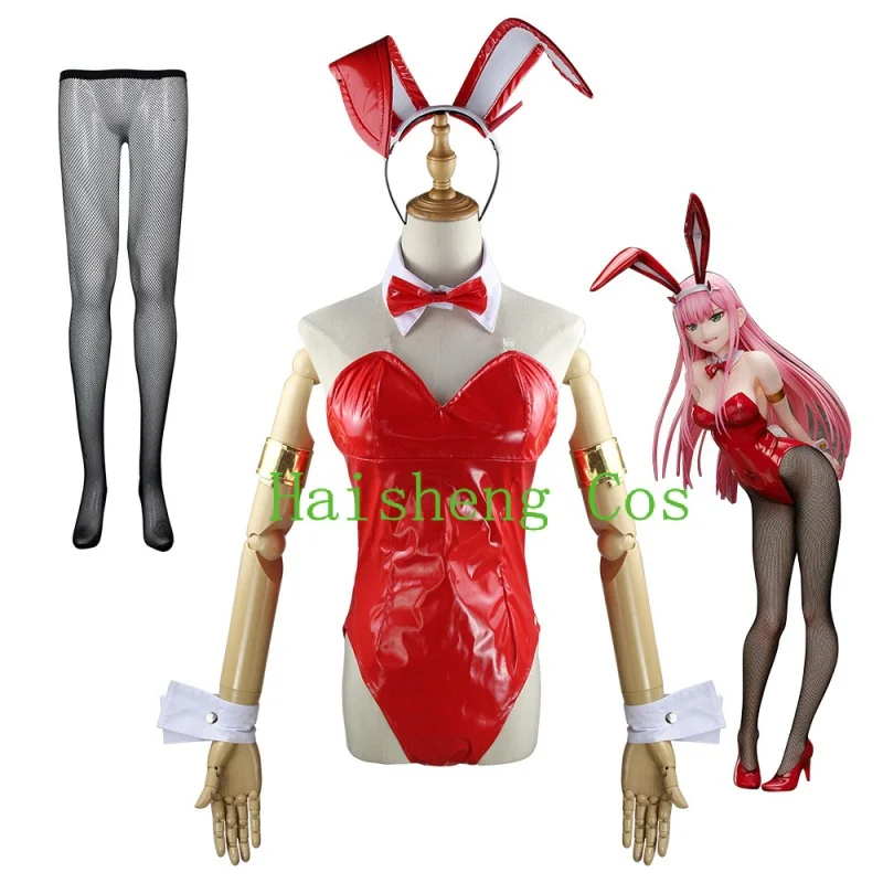 

Unisex Anime Cos DARLING in the FRANXX 02 Bunny Girl Cosplay Costumes Halloween Christmas Party Uniform Suits