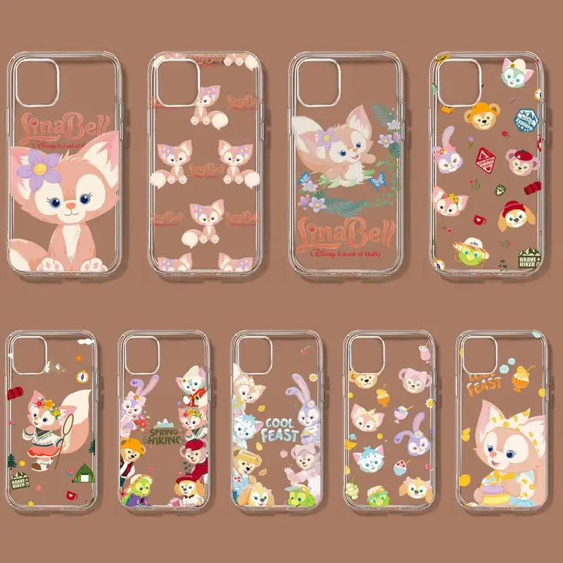 

Disney LinaBell Duffy and Friends Phone Case For Xiaomi10T 11 Note10 Redmi7 8 9 S Pro K40 Poco3 Transparent Shell