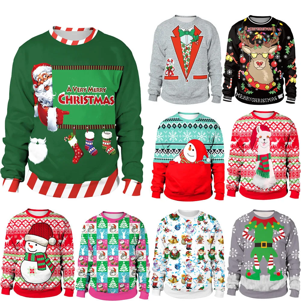 

A Very Merry Christmas And Happy New Year Men Funny Santa Ugly Christmas Sweater Holiday Party Xmas Jumpers Top Women Sweatshirt