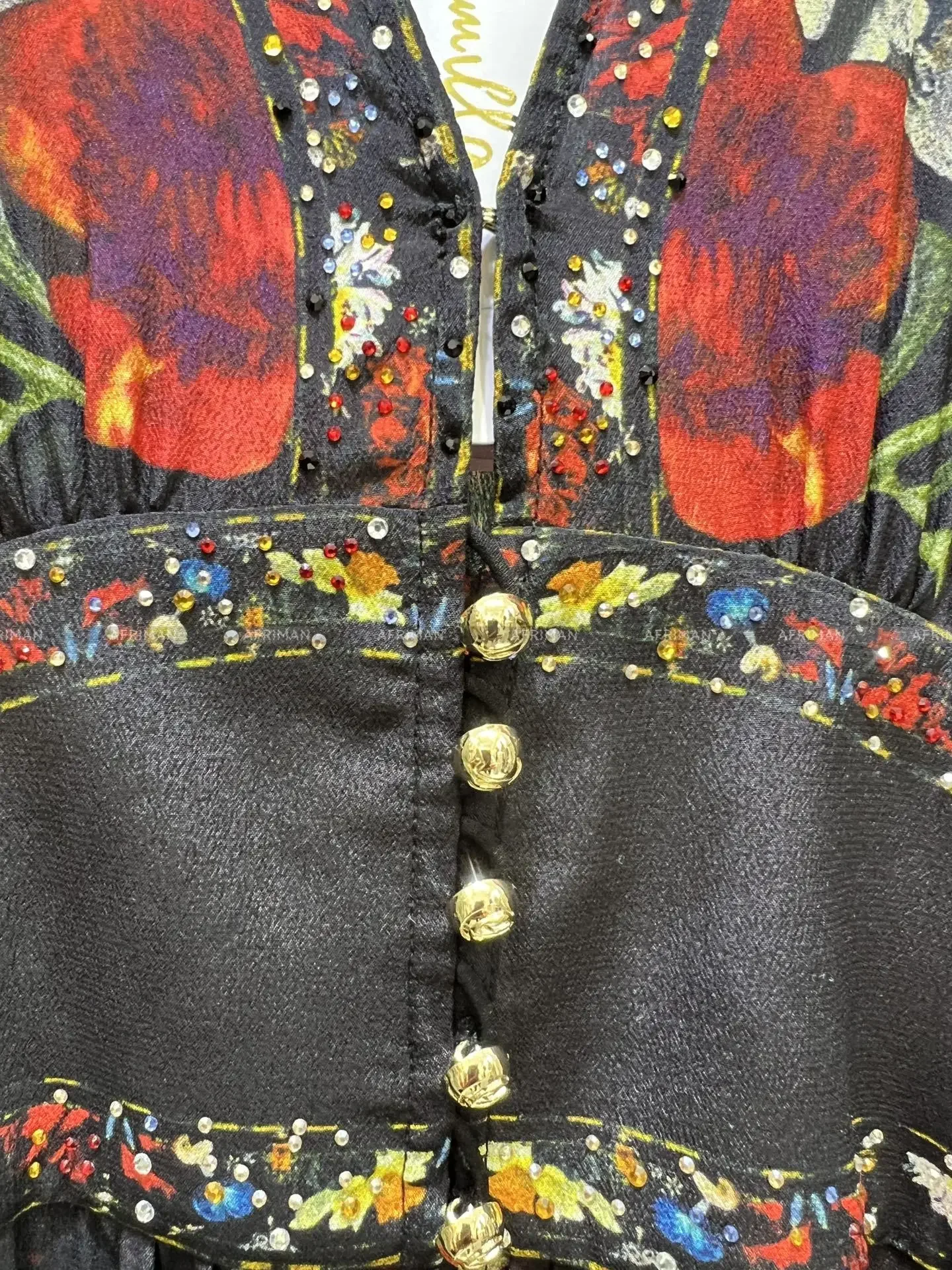 Женское длинное шелковое платье макси с V-образным вырезом и длинным рукавом