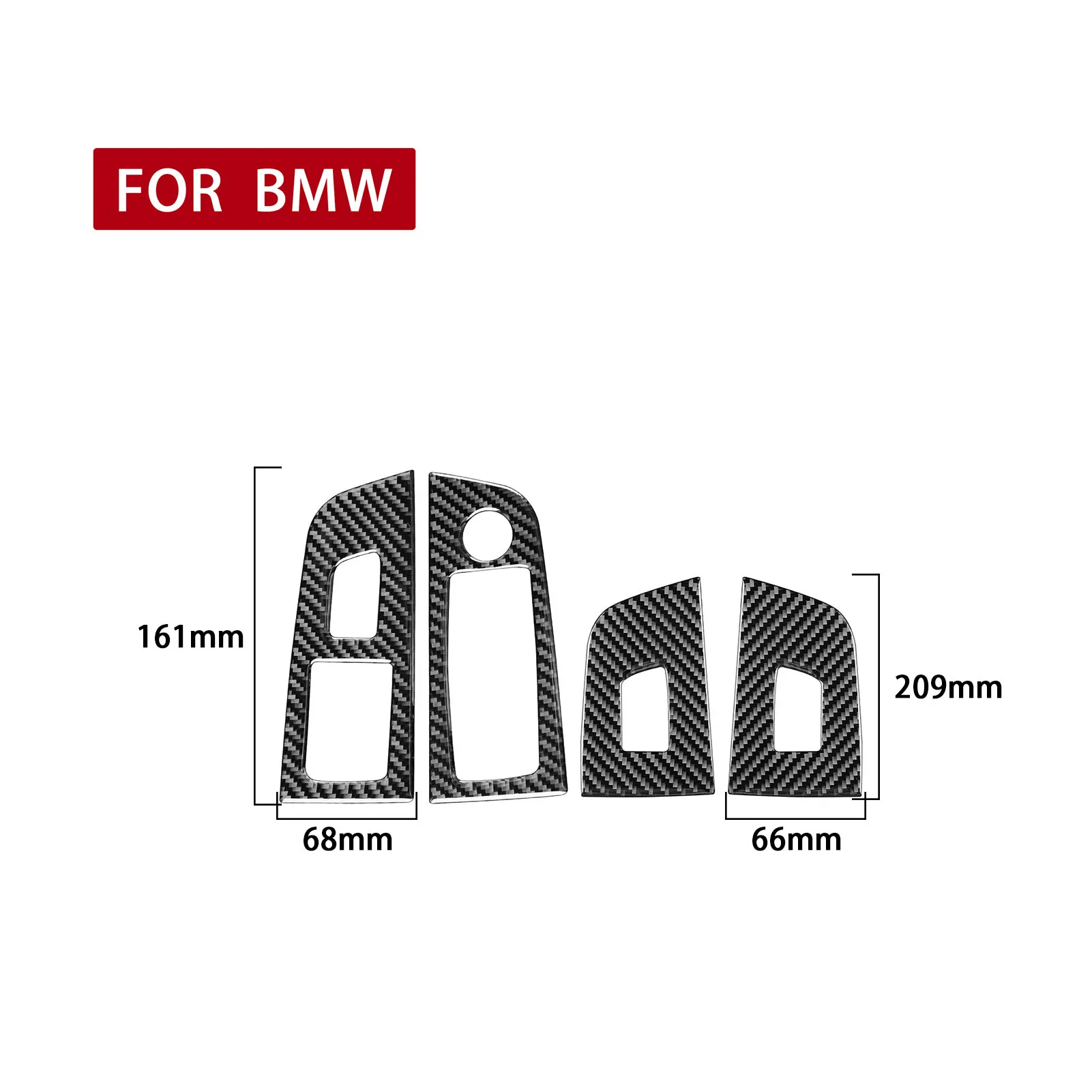 

Fit For BMW 1 Series Sedan 2017-2019 Carbon Fiber Window Lift Switch Panel Trim Sticker LHD