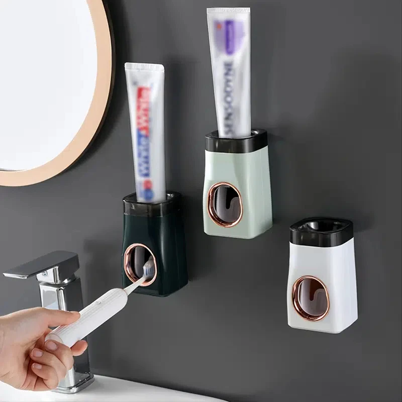 

1pc Toothpaste Dispenser, Wall Mounted Toothpaste Squeezer 4.33in*2.56in