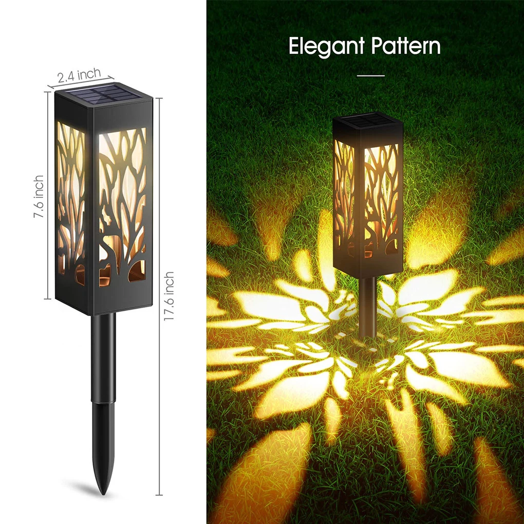

Outdoor Garden Landscape Light Solar Rechargeable Waterproof Lawn Spike Stake Lamp Patio IP65 Warm White Snowflake