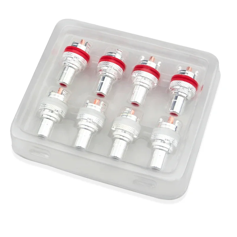 8 шт. посеребренная розетка RCA красная медь паяльная точка адаптер усилителя