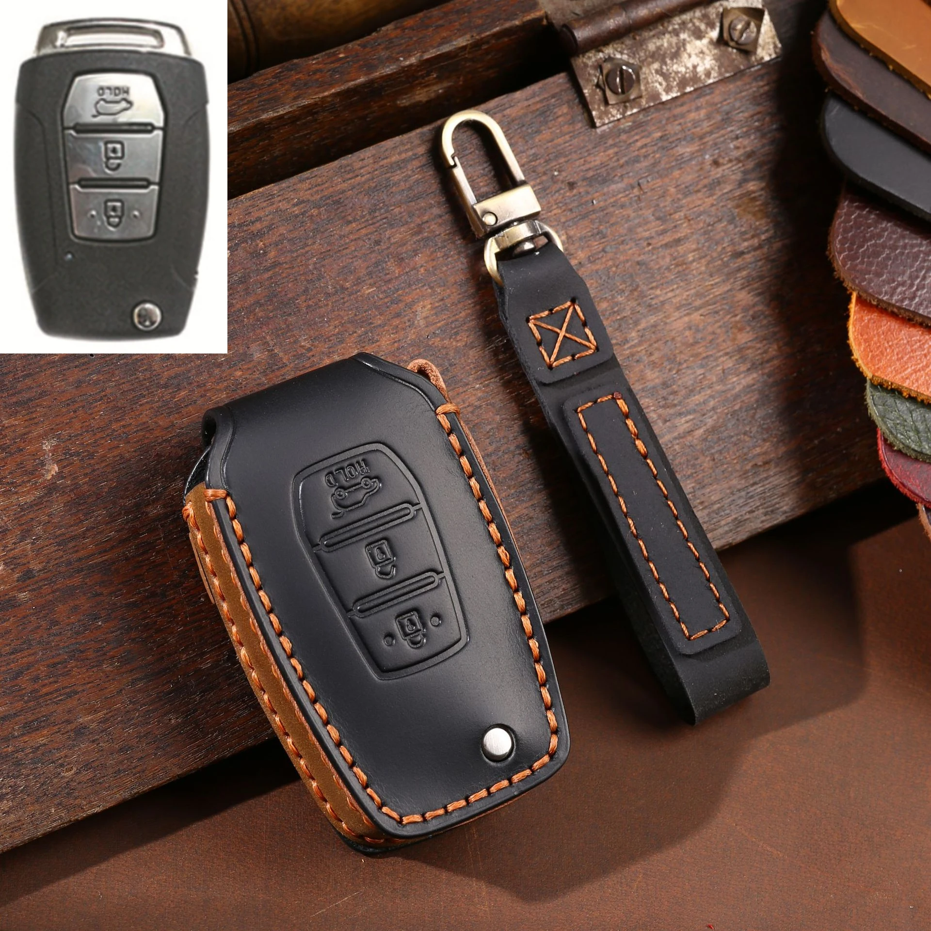 

Кожаный чехол ручной работы для Ssangyong 2015 2016 Tivoli Rexton, Korando C 3