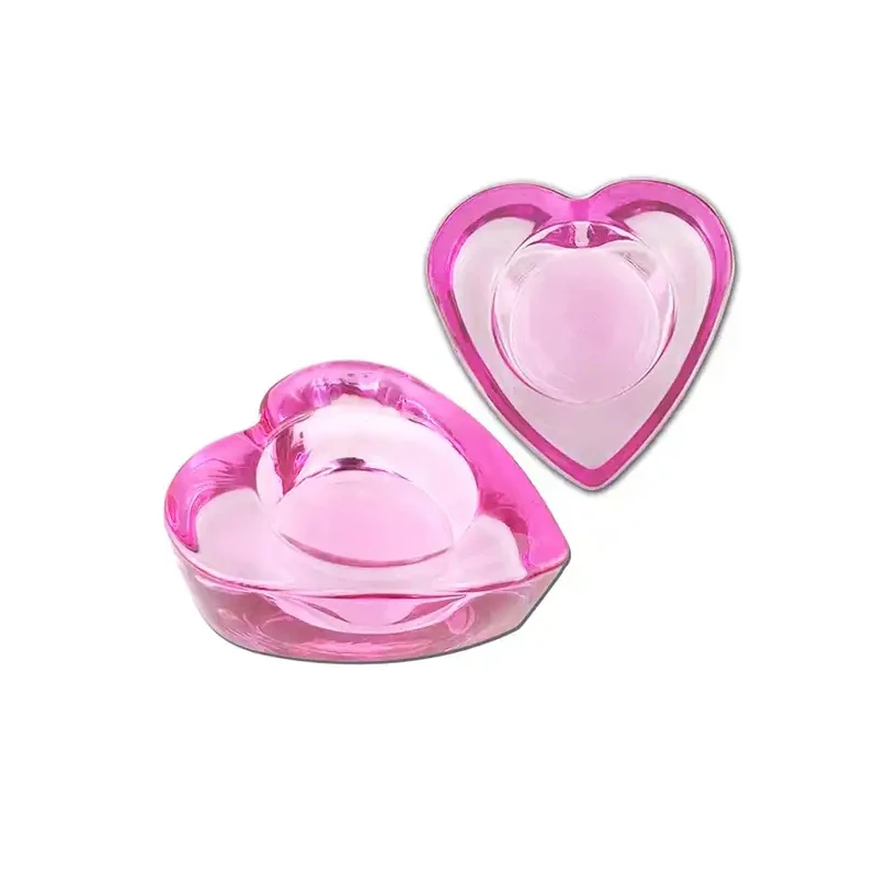 

Стеклянная чашка с розовым сердцем, инструмент для дизайна ногтей, акриловая пудра, жидкая посуда для ногтей, чашки, оборудование для маникюра